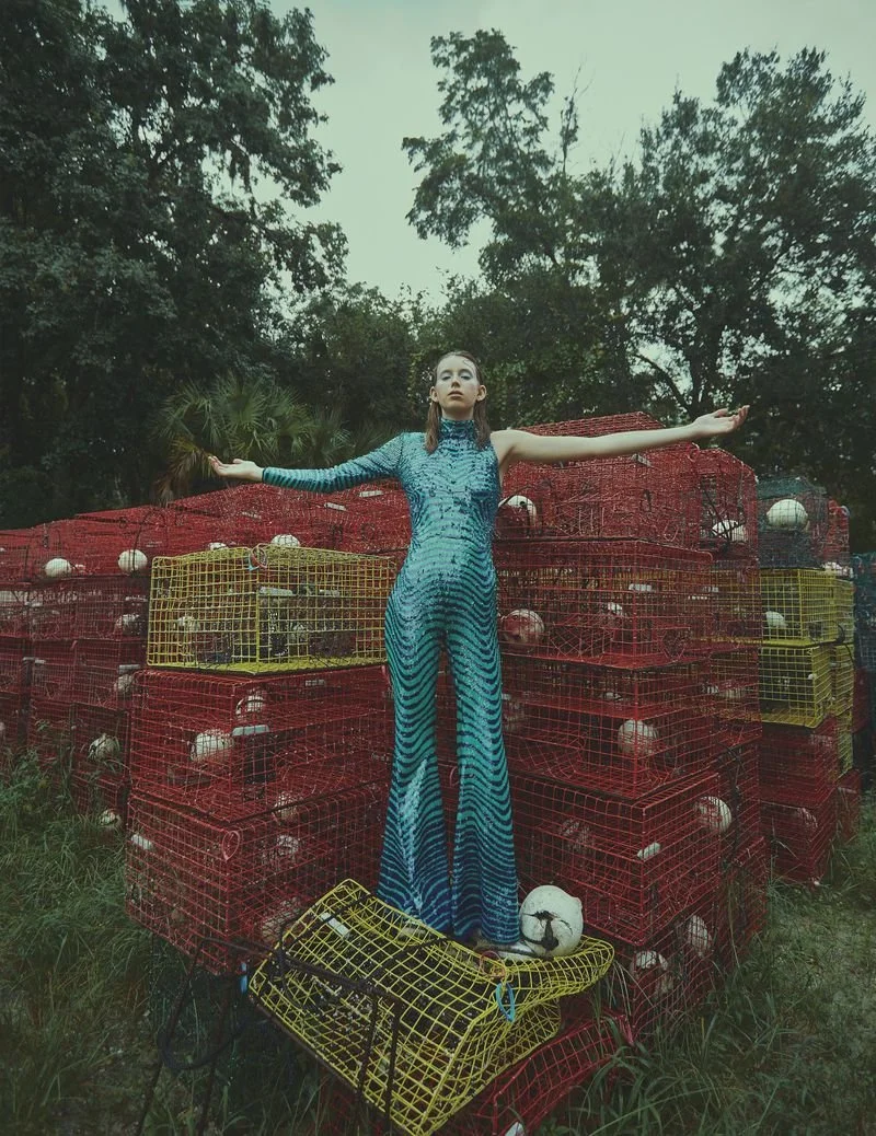 Kerrigan Clark Poses in a Fishy Eco Story for Vogue Portugal